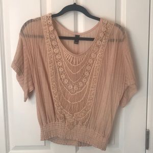 Blush knit top
